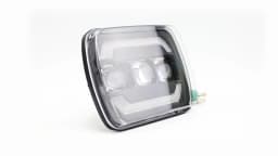 UNISHINE 5x7inch LED Headlights Turn Signal DRL Hi/Low Seal Beam Replace H6054 H5054 Headlight for XJ -Wrangler YJ Trucks 12V off-road use