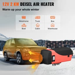SucceBuy 2KW Diesel Air Heater 12V Diesel heater Parking heater with Silencer Car Heater with LCD switch for Car Bus RV Truck