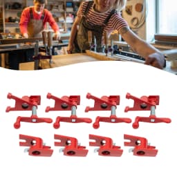 4 Pack 3/4" Wood Gluing Pipe Clamp Set Heavy Duty Woodworking Cast Iron Clamps for Securing Boards for 3/4" Threaded Pipe