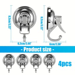 No-punch vacuum hook glass wall-mounted seamless bathroom kitchen hook