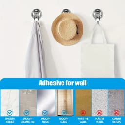 No-punch vacuum hook glass wall-mounted seamless bathroom kitchen hook