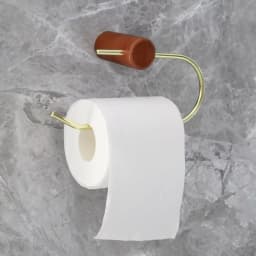 Wood Toilet Paper Holder No Drill Kitchen Storage Brass Towel Hanger Bathroom Accessories Self-Adhesive Wall Mounted Tissue Rack