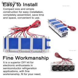 Thermoelectric Peltier Refrigeration Cooler 12VDC 30A/15A Semiconductor Cooling System DIY for Air Conditioning Fan