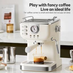 NEW Coffee Maker 1050W 1.5L Large Capacity Semi Automatic 20bar High Pressure Extraction Coffee Machine for Home Cafes
