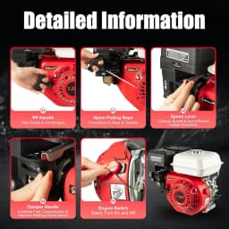 7.5HP Gasoline Engine 210ccm Go Kart 4 Clock | Low Fuel with Throttle Protection Function for Water Pumps and Microlenses