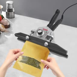 Portable Sealer Heat Seal Machine Hand Held Crimp Sealer 12 Inch Sealing Machine for Plastic Poly Cookie Bags Black/Blue