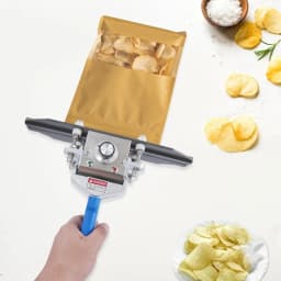 Portable Sealer Heat Seal Machine Hand Held Crimp Sealer 12 Inch Sealing Machine for Plastic Poly Cookie Bags Black/Blue