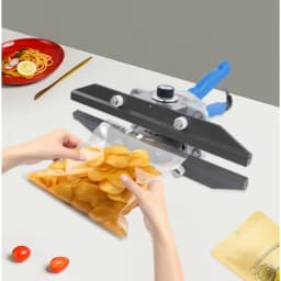 Portable Sealer Heat Seal Machine Hand Held Crimp Sealer 12 Inch Sealing Machine for Plastic Poly Cookie Bags Black/Blue