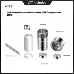 25ml PTFE Lined Hydrothermal Synthesis Autoclave Reactor 3Mpa 304 Steel High Pressure Hydrothermal Digestion Tank PTFE