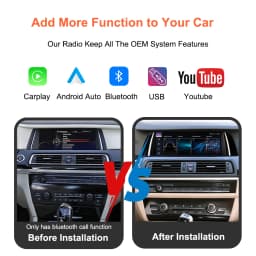 Thread free multimedia car radio Bonroad 10,25 inch Linux Carplay Android Auto for BMW Series 7 F01 F02 F03 F04 2009-2015 CIC system NBT