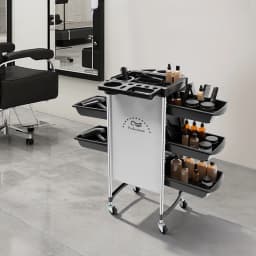 6-Tier Drawer-Type Multi-Functional Salon Trolley Salon Trolley Cart with Wheels, Hairdressing Shelf Rolling Storage Tray Cart