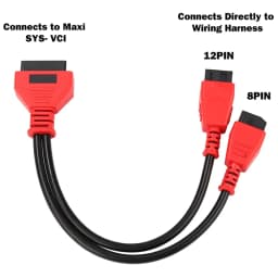 10pcs/Lot SGW 12+8 FCA For Chrysler/Dodge/Fiat/Jeep OBD Extension Cable to 12P+8P For X431/Maxisys FCA SGW Bypass 12 8 Daily