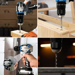 Cordless Impact Screwdriver Handheld Drill Power Tool 25+1 Torque Setting 2 Gear Speed Electric Screwdriver With 2 Batteries