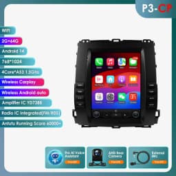 9.7'' Car Radio Multimedia Player for Toyota Land Cruiser Prado 120 Lexus GX470 2002-2009 Car GPS Wireless Carplay 6115 HeadUnit