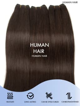 Double Sew-In Weft Bundles-Real Human Hair Extensions , Natural Look & Feel, Seamless Blending, Compatible with All Hair Types