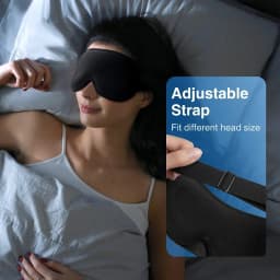 Women Men 3D Blocking Lights Sleeping Mask Pressure Relief Adjustable Strap Night Sleep Eye Mask Eye Cover Blindfold