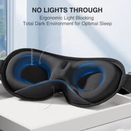 Women Men 3D Blocking Lights Sleeping Mask Pressure Relief Adjustable Strap Night Sleep Eye Mask Eye Cover Blindfold