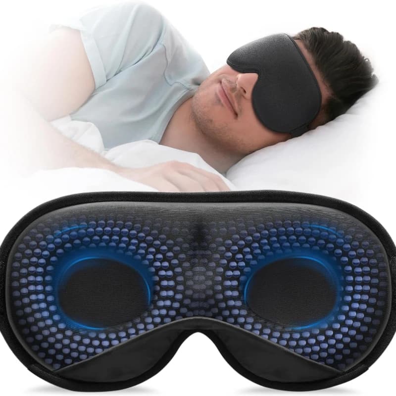 Women Men 3D Blocking Lights Sleeping Mask Pressure Relief Adjustable Strap Night Sleep Eye Mask Eye Cover Blindfold