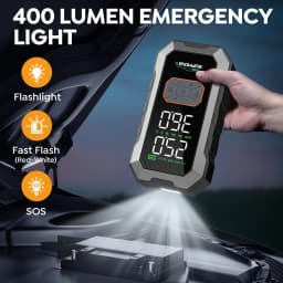 1000A/1500A PEAK Car Jump Starter With Air Compressor Cordless Tire Inflator, 25000mAh Battery Booster With Power Bank Pack & LED Flashlights