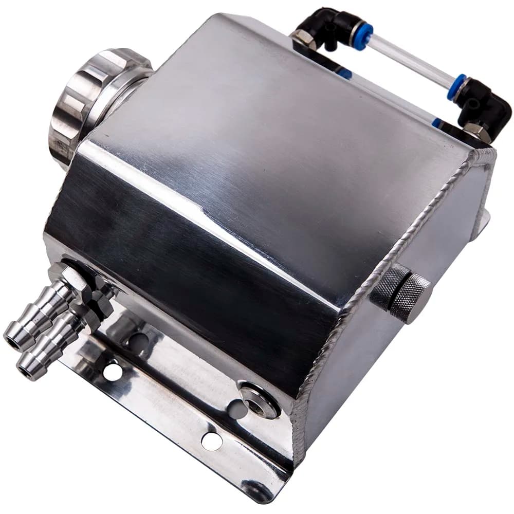 Universal Aluminum Coolant Radiator Overflow Recovery Oil Catch Can Tank Bottle