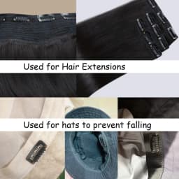 24 Pcs 9-teeth Beige/Brown/Black Hair Extension Clips Hair Extension Wigs Snap Clips Comb Small Snap Wig Accessories Clips