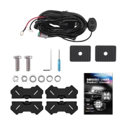 Round 5" LED Light Pods Spot Beam white 6000K Amber 3000K Off Road Light Bar