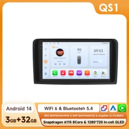 Hizpo 9" 2Din Car Radio Autoradio For Mercedes ML W164 X164 ML350 ML300 GL500 ML320 ML280 GL350 Carplay GPS 4G 360Camera 6115