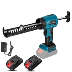 Cordless Electric Glue Gun with 2 Batteries, 4-Speed Adjustable Silicone Caulking Gun for Doors, Windows,Tile, Bathroom Sealant