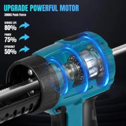 Cordless Electric Glue Gun with 2 Batteries, 4-Speed Adjustable Silicone Caulking Gun for Doors, Windows,Tile, Bathroom Sealant