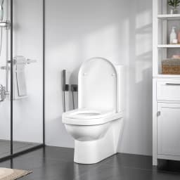 WOLTU U-Shape Toilet Lid Seat Quiet Lid with Soft-Close Mechanism Plastic Thickened Durable Universal Bathroom Accessories
