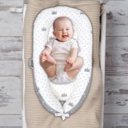 80cm x 50cm for Travel Portable Baby Lounger for Newborns Detachable Cotton Soft Adjustable Baby Floor Seat Type 4