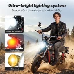 Y18 2000W Electric Moto Scooter 48V 20Ah Battery 55km/h Max Speed 80-90km Range With Storage Space 15 inch Vacuum-Inflated Tires