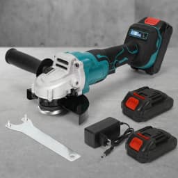 12000rpm Cordless Lithium-Ion Angle Grinder, 3-Speed Adjustment, 125mm Chuck, Cutting and Grinding Tool for Makita 21V Batteries