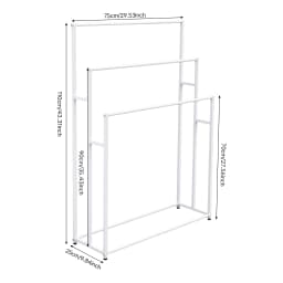 75x25cm Vertical Towel Rack,3-Tier Freestanding Towel Stand,Floor Standing Towel Stand for Bedroom,Bathroom or Pool