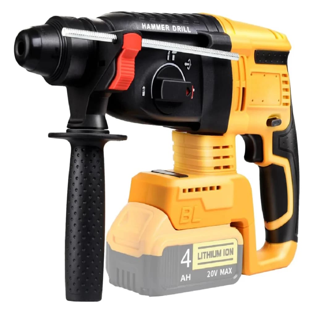 26MM Electric Hammer Drill Brushless Multifunctional Rotary High-Power Cordless Rechargeable Power Tools Fit Dewalt 18V Battery