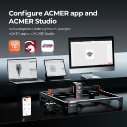 ACMER S2 PRO 36W/48W Laser Engraving and Cutting Machine High Power Blue CNC Light Diode Cutter With 30L/min Air Assist Pump