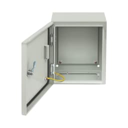 Safe Protection IP50-55 Distributor Cabinet 25*15*30cm With Removable Mounting Plate and Safety Lock Grounding Screws
