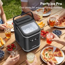 LOEFME 12kg/24h Portable Ice Maker Self-Cleaning 1.4L Ice Maker Machine 2 Sizes Ice Cubes with Handle & Scoop & Basket Included