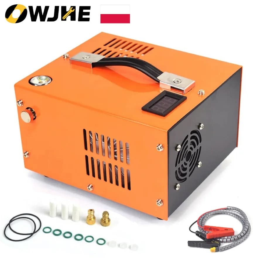 PCP Air Compressor 4500PSI Portable PCP Airgun Compressor Auto-Stop Oil Free Pump for Air Rifle Scuba Diving Bottle