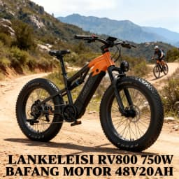Lankeleisi RV800 26*4.0 Inch Electric Fat Bike 48V20Ah 750W Bafang Motor Snow Tire 7S Shifter Hydraulic Brake Electric Bicycle