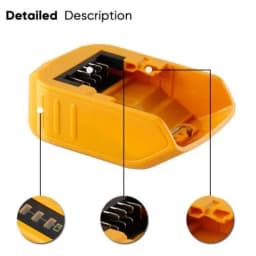 1/2/4Pack DCB094K adapter Replace for DEWALT 18V/20V MAX USB Charger with 2 Ports and State of Charge Indicator Battery pin