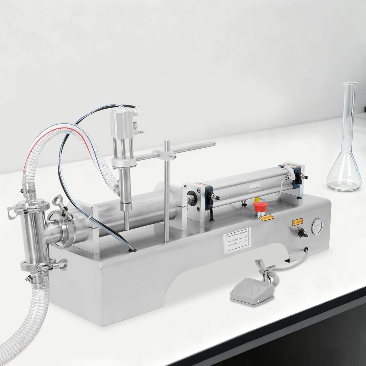 Stainless Steel Pneumatic Liquid Filling Machine Pneumatic Filling Machine Liquid Filling Paste Machine Shampoo Automatic