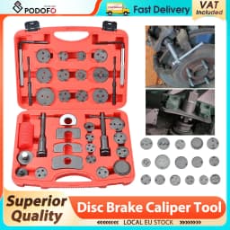 Podofo 35pcs Disc Brake Adjuster Tool Heavy Duty Brake Caliper Compression Tool Kit DiscBrake Caliper Tool for Brake Pad Replace