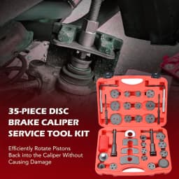 Podofo 35pcs Disc Brake Adjuster Tool Heavy Duty Brake Caliper Compression Tool Kit DiscBrake Caliper Tool for Brake Pad Replace