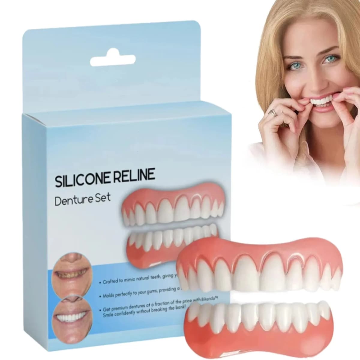 New Denture Silicone Kit Denture Silicone Liners Soft Denture Kit Soft Denture Kit Teeth Upper And Lower Set Easy Use Braces
