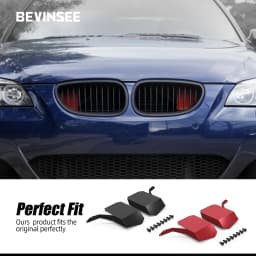 2PCS Aluminum Air Intake Scoops for BMW E60 E61 520i 525i 530i 535i 520d 525d 530d 535d M5 2007-2010