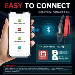 LAUNCH BST360 12V Car Battery Tester Automotive Cranking Charging Scanner Tools for CRP919E BT/PRO ELITE/PRO V5.0/PRO3S+ V5.0...