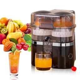 Dual-Head Electric Juicer with Auto-Cut & Press, 200W Brushless Motor, Easy Clean, for Quick Healthy Juice at Home