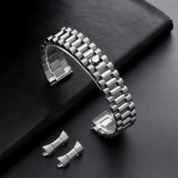 20/21/22mm Three Beads 304 Metal Curved End Watch Band men women for Rolex DATEJUST Jubilee Stainless Steel Bracelet Accessories