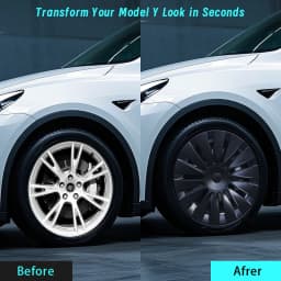 4PCS 19 Inch HubCap for Tesla Model Y 2020-2024 4th Style Automobile Hubcap Replacement Wheels Cover Full Rim Accessories